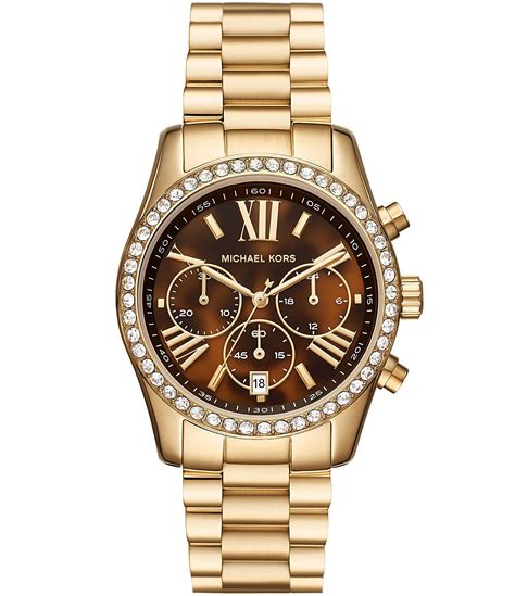 michael kors lexington women gold and black